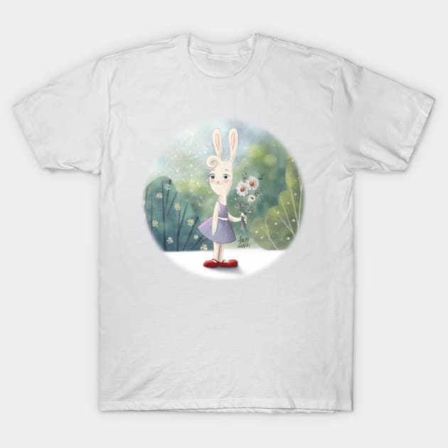 Bunny in the forest T-Shirt by Lu Lapin